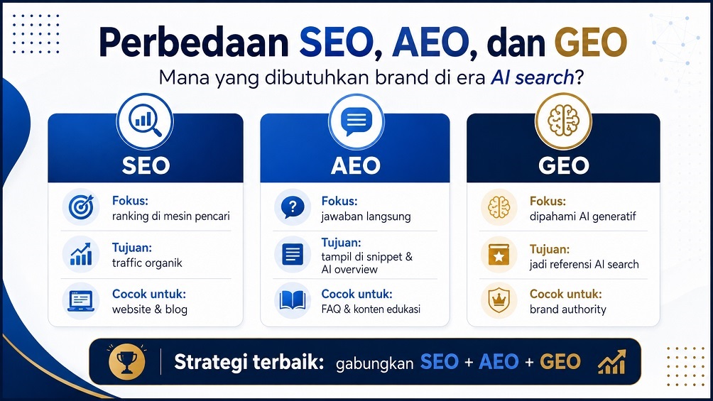 Perbedaan SEO, AEO, dan GEO